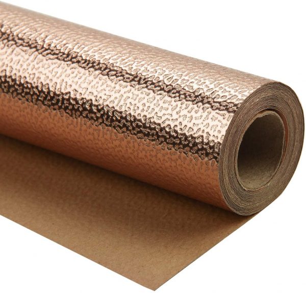 Wrapping Paper Roll Wrapaholic Embossing Lychee Leather Grain Rosegold 30in x 16 1