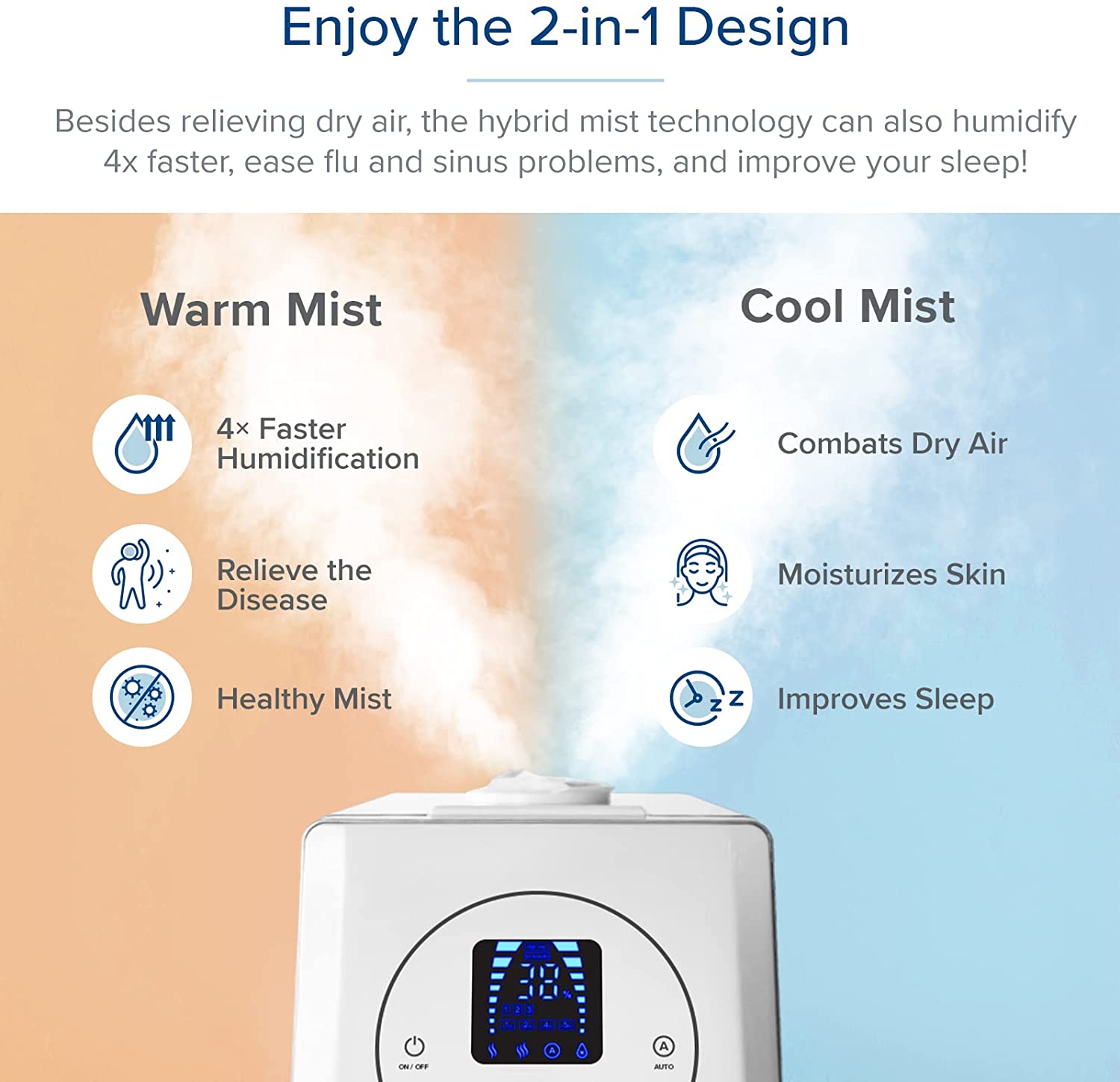  LEVOIT Humidifiers for Bedroom Large Room Home, (6L